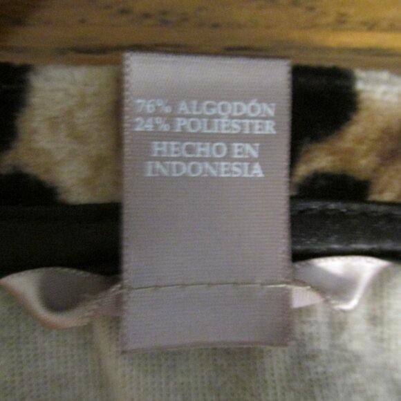 WHITE STAG WOMEN'S SZ S (4-6) TOP VELOUR BROWN LEOPARD ANIMAL PRINT LS TUNIC NWT - Picture 7 of 9